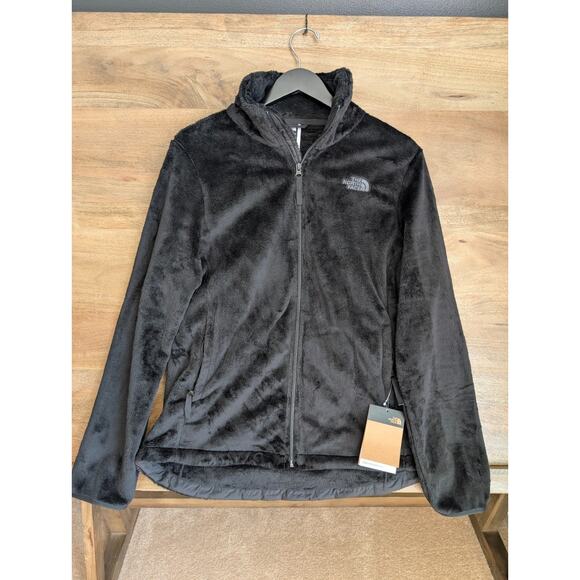The North Face Osito Jacket Womens Large Black Regular Coupe Droite Full Zip NWT - Picture 1 of 6